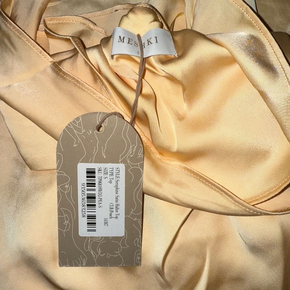 NWT Meshki Satin Halter Blouse - Picture 6 of 6